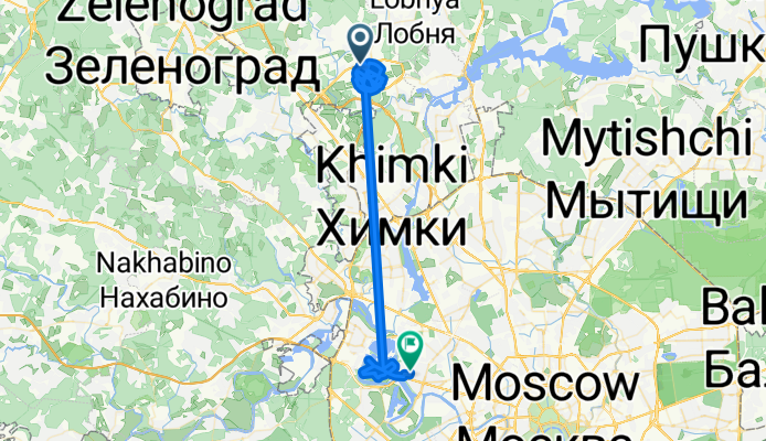 Шереметьево, Химки до улица Генерала Глаголева, Москва