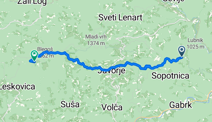 From Å kofja Loka to Gorenja vas