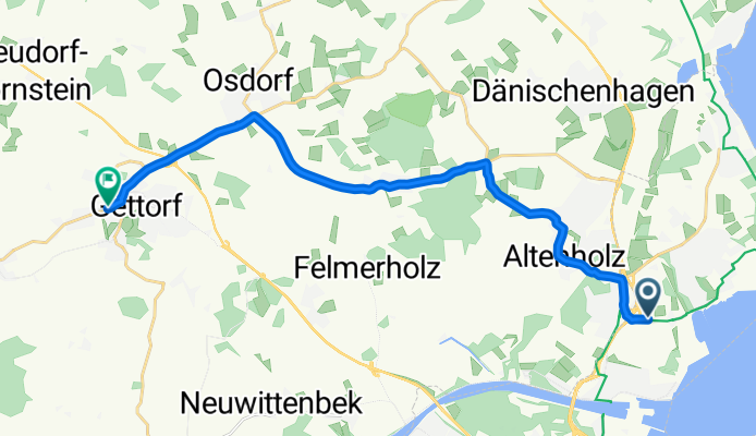 Groß Hasselrod, Kiel nach Hasselrott, Gettorf