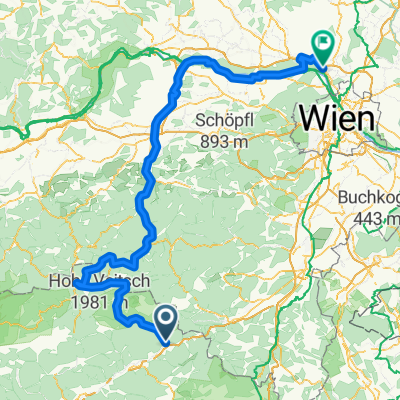 Mürzzuschlag - Mariazell - Traisenradweg - Tulln- Korneuburg