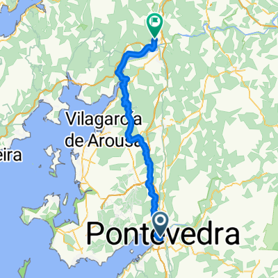 Plaza de España, Pontevedra nach Calle Tetuán, Padrón