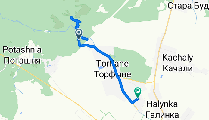 Маршрут в вулиця Вишнева