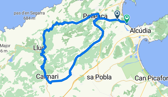 Diseminat Polígon 3, Pollença to Carretera del Port de Pollença, Alcúdia