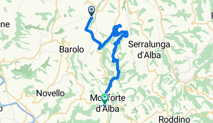 Annunziata, La Morra nach Via Vallada, Monforte d'Alba