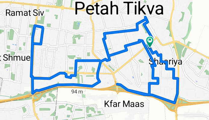 רח׳ האר״י הקדוש, פתח תקווה до רח׳ האר״י הקדוש, פתח תקווה