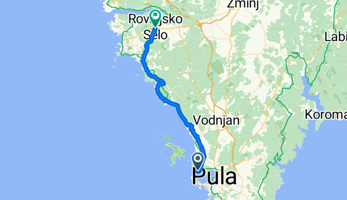 Štinjan, Pula nach Rovinjsko Selo, Rovinjsko Selo