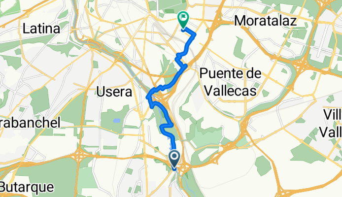 De Avenida de los Rosales a Calle de Téllez