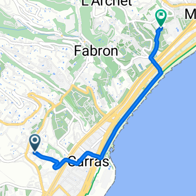 Avenue Sainte-Marguerite, Nice à Boulevard Édouard Herriot, Nice