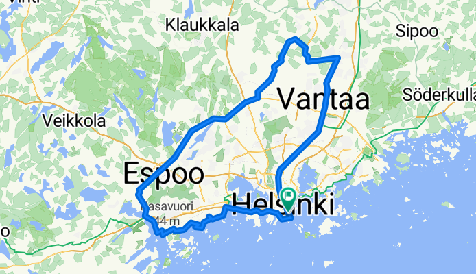 Route in Helsinki
