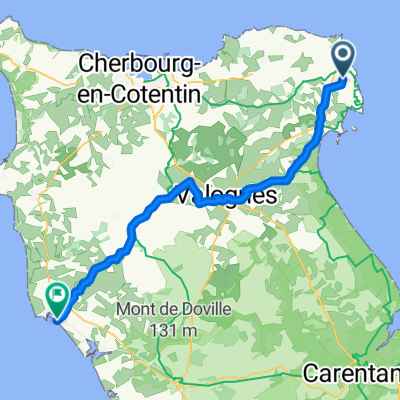 From Montfarville to Valognes