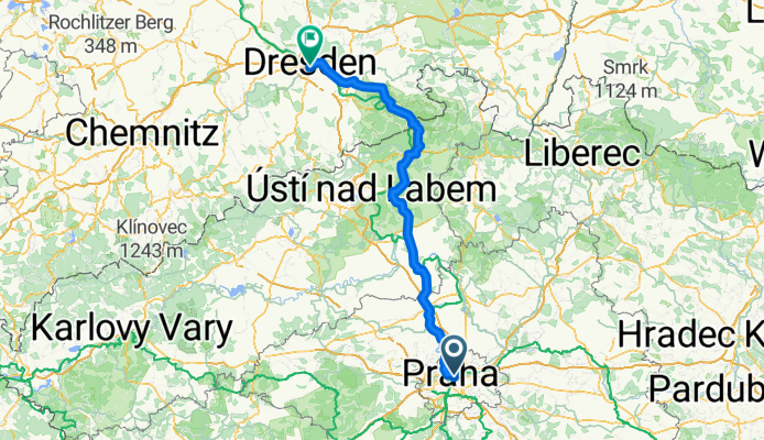 Sokolovská, Prague 8 to Dr.-Külz-Ring, Dresden