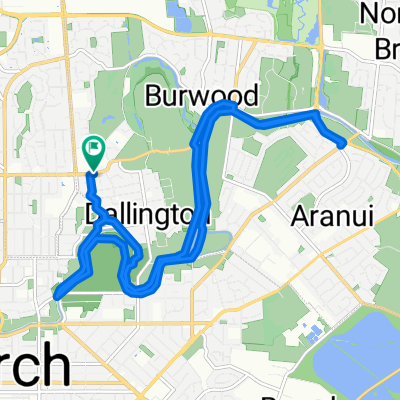Netherby Ln, Christchurch to Netherby Ln, Christchurch