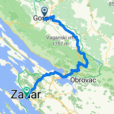 Budačka ulica nach Željeznička stanica Zadar