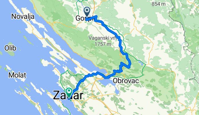 Budačka ulica nach Željeznička stanica Zadar