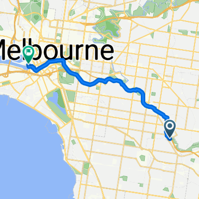 Wynyeh St, Malvern East to Collins St, Docklands