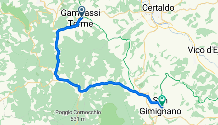 Via Del Torrino, Gambassi Terme nach Via Quercecchio, San Gimignano