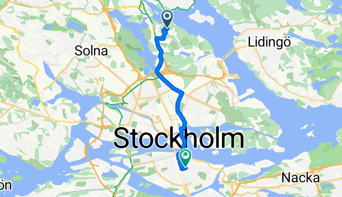 Forskarbacken, Stockholm to Kocksgatan, Stockholm