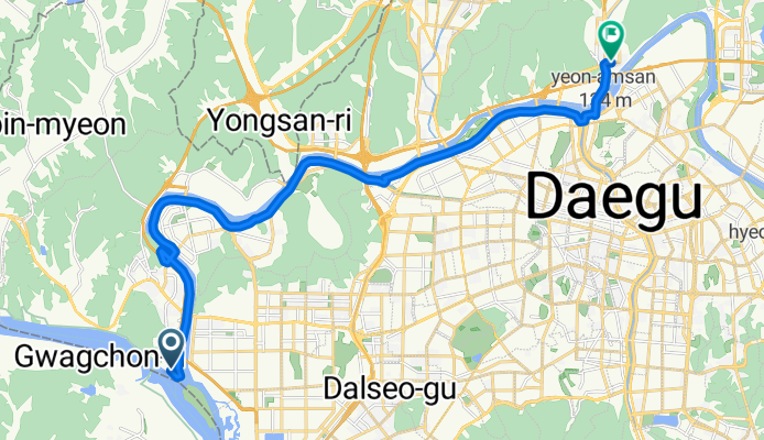 강정본길, 대구광역시へ동변로, 대구광역시