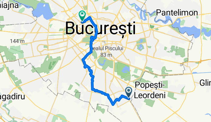 Route in Bucharest