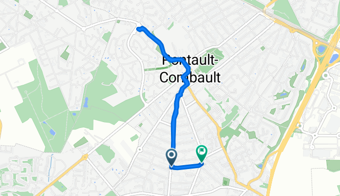 Avenue des Jonquilles, Pontault-Combault à Avenue des Chardons, Pontault-Combault