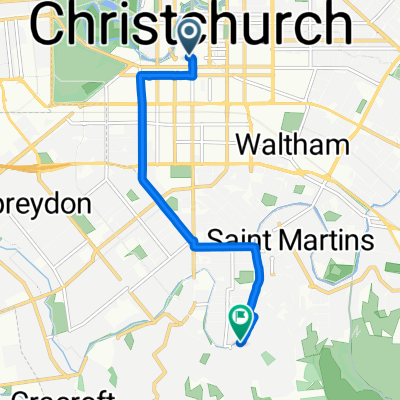 Cashel St, Christchurch to Enticott Pl, Christchurch