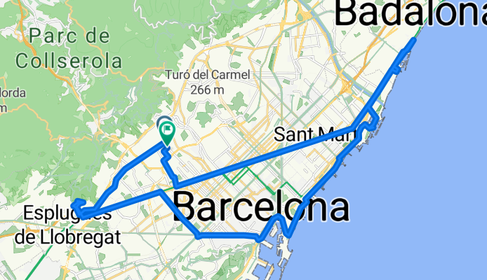 Carrer del Bisbe Sivilla, Barcelona a Carrer de Castanyer, Barcelona