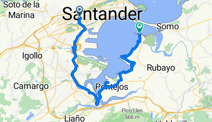 Bajada del Caleruco, Santander to Barrio Pedreña-Evaristo Lavin, Marina de Cudeyo