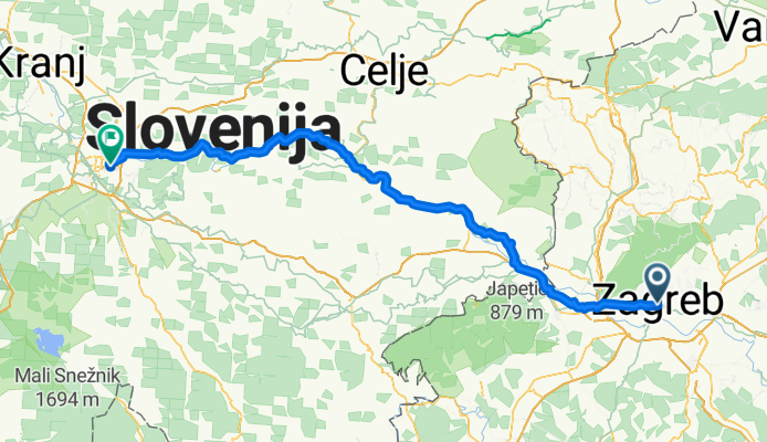 Zagreb to Ljubljana