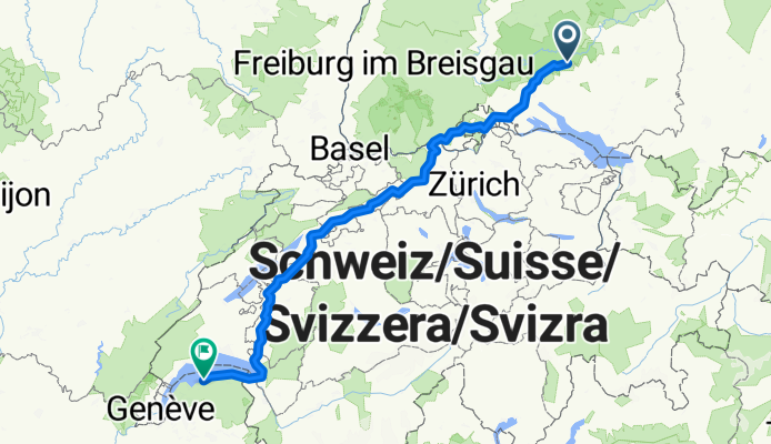 Hauptstraße, Krauchenwies nach Rue de la Paix, Thonon-les-Bains