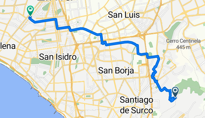 De CERRO CASUARINAS a Avenida República Dominicana