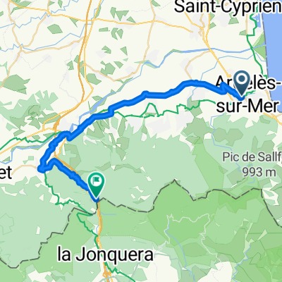 Allée Ferdinand Buisson, Argelès-sur-Mer nach Avenue de France, Le Perthus