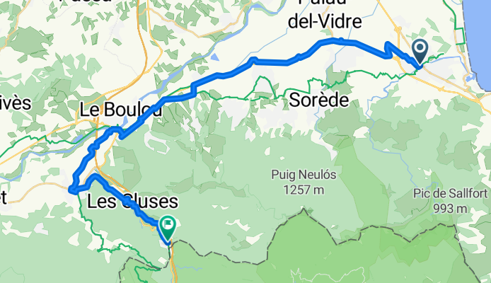 Allée Ferdinand Buisson, Argelès-sur-Mer nach Avenue de France, Le Perthus