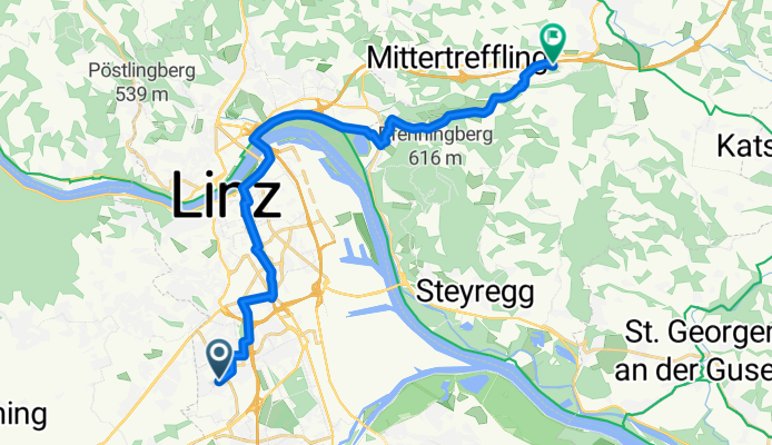 Albert-Schöpf-Straße, Linz nach Heideweg, Engerwitzdorf