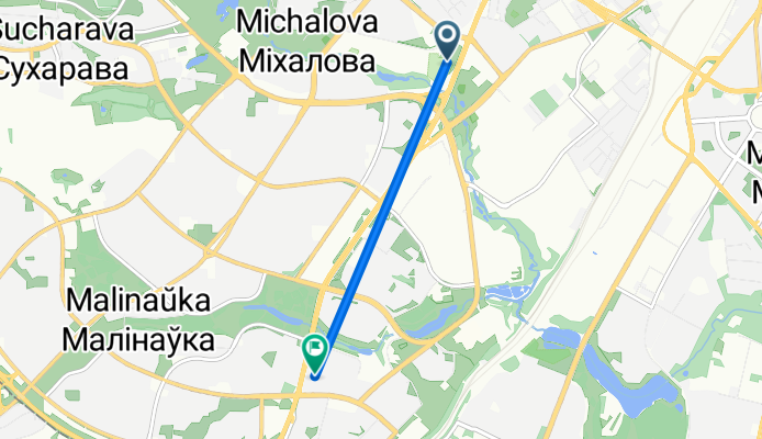 маршрут из улица Гурского