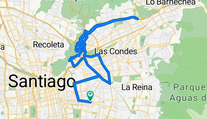 Route in Santiago