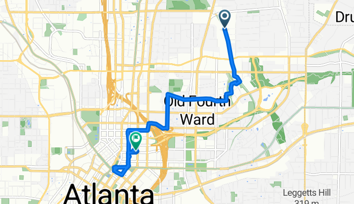 Beltline NE, Atlanta to Courtland St NE, Atlanta