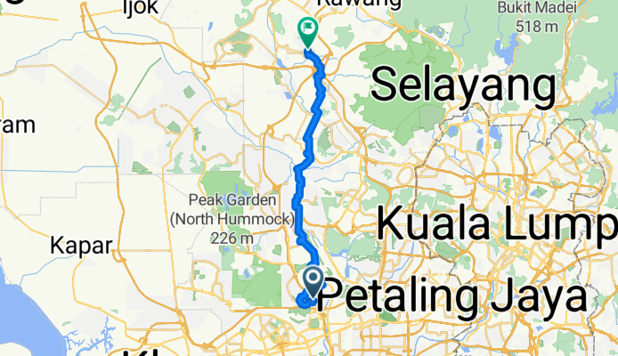 From Shah Alam to Rawang