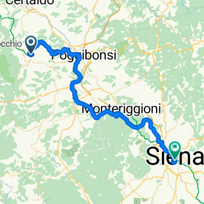 Vicolo Sant'Agostino, San Gimignano nach Siena