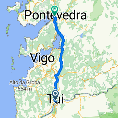 Calle Foxo, Tui nach Plaza de España, Pontevedra