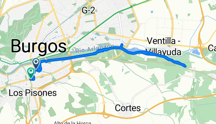 Calle de San Pablo, Burgos to Calle del Progreso, Burgos