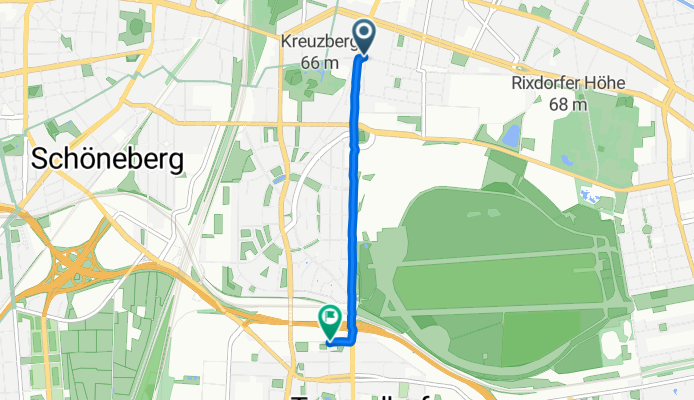 Bergmannstraße, Berlin nach Ringbahnstraße, Berlin