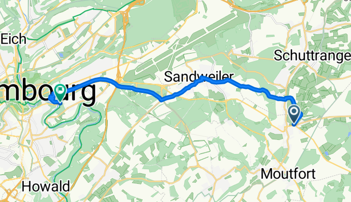 Rue de Canach, Oetrange to Rue de Pulvermühl, Luxembourg