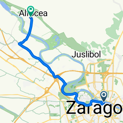 Route to Galacho De Juslibol