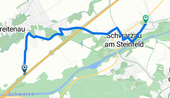 Augasse, Breitenau to Erlacher Straße, Schwarzau am Steinfeld