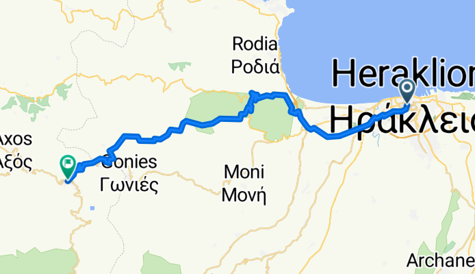 Plateia Eleftheriou Venizelou, Heraklion to Gr Spithouri, Anogeia