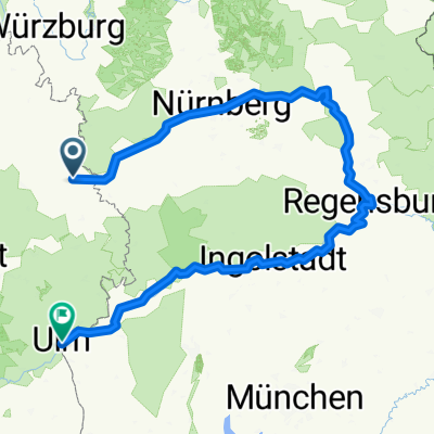 Von Crailsheim, Nürnberg, Regensburg, Ulm