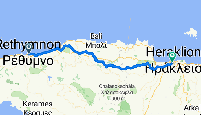 Rethymno to Heraklion