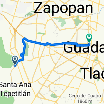 Calle Gredilla, Zapopan a Calle Garibaldi, Guadalajara