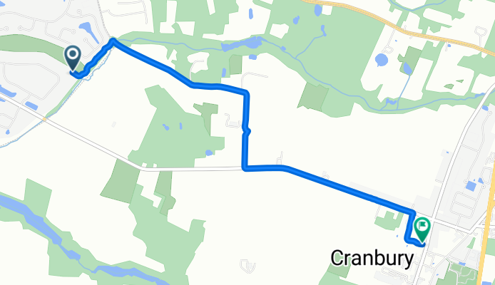 Ravens Crest Dr, Plainsboro to N Main St, Cranbury