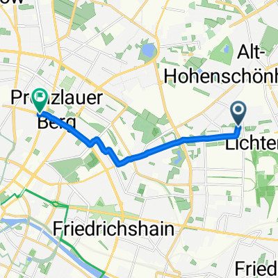 Genslerstraße, Berlin to Kollwitzstraße, Berlin
